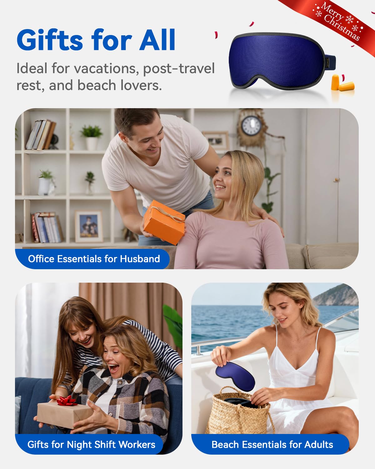 FACEMOON Gift-ready travel eye mask makes a thoughtful stocking stuffer