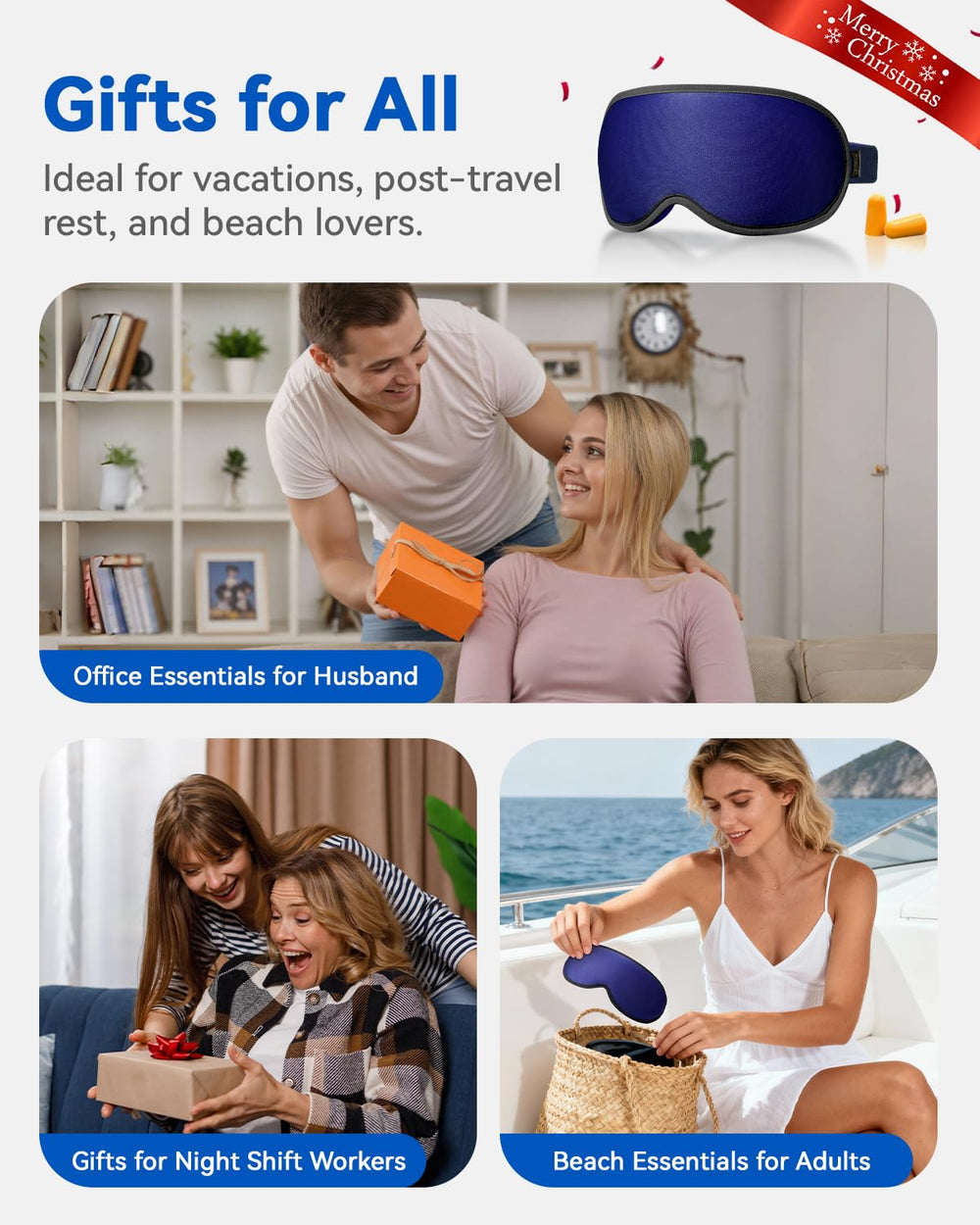 FACEMOON Gift-ready travel eye mask makes a thoughtful stocking stuffer