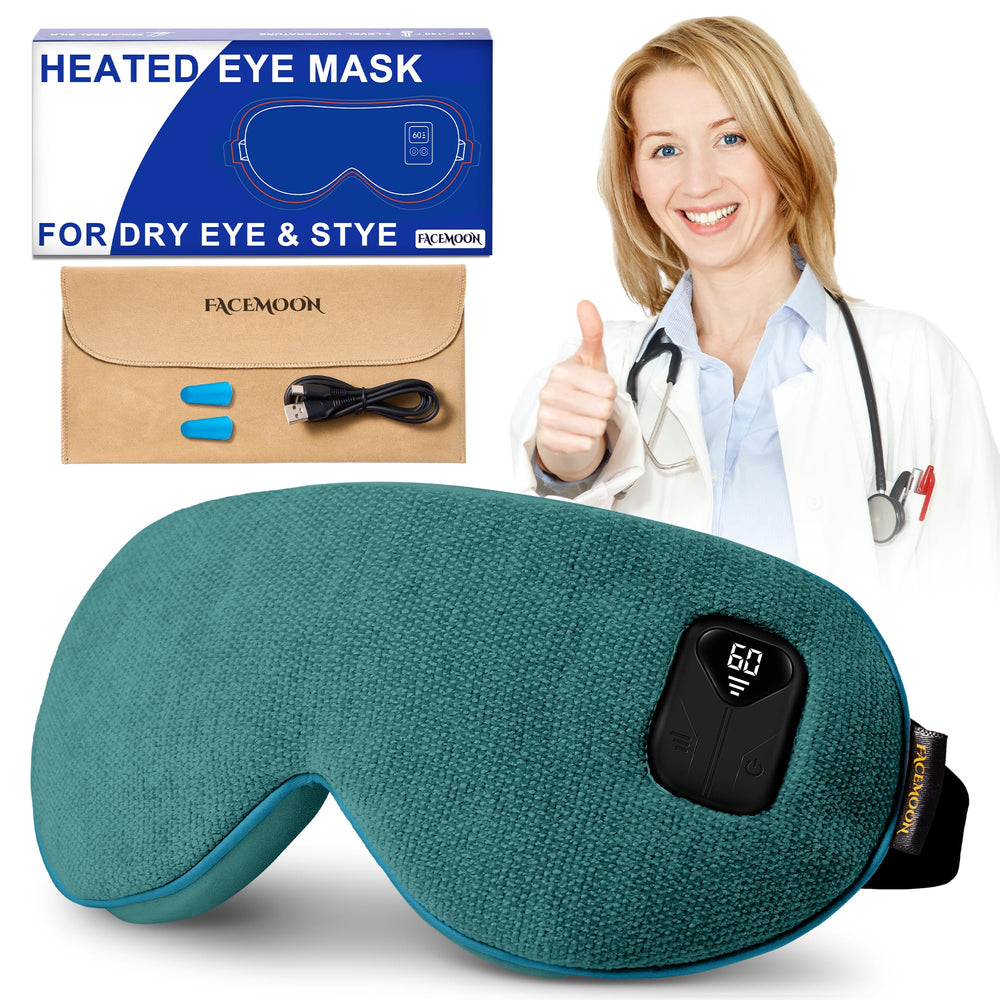 FACEMOON heated eye mask outer view for portable warmth and comfort