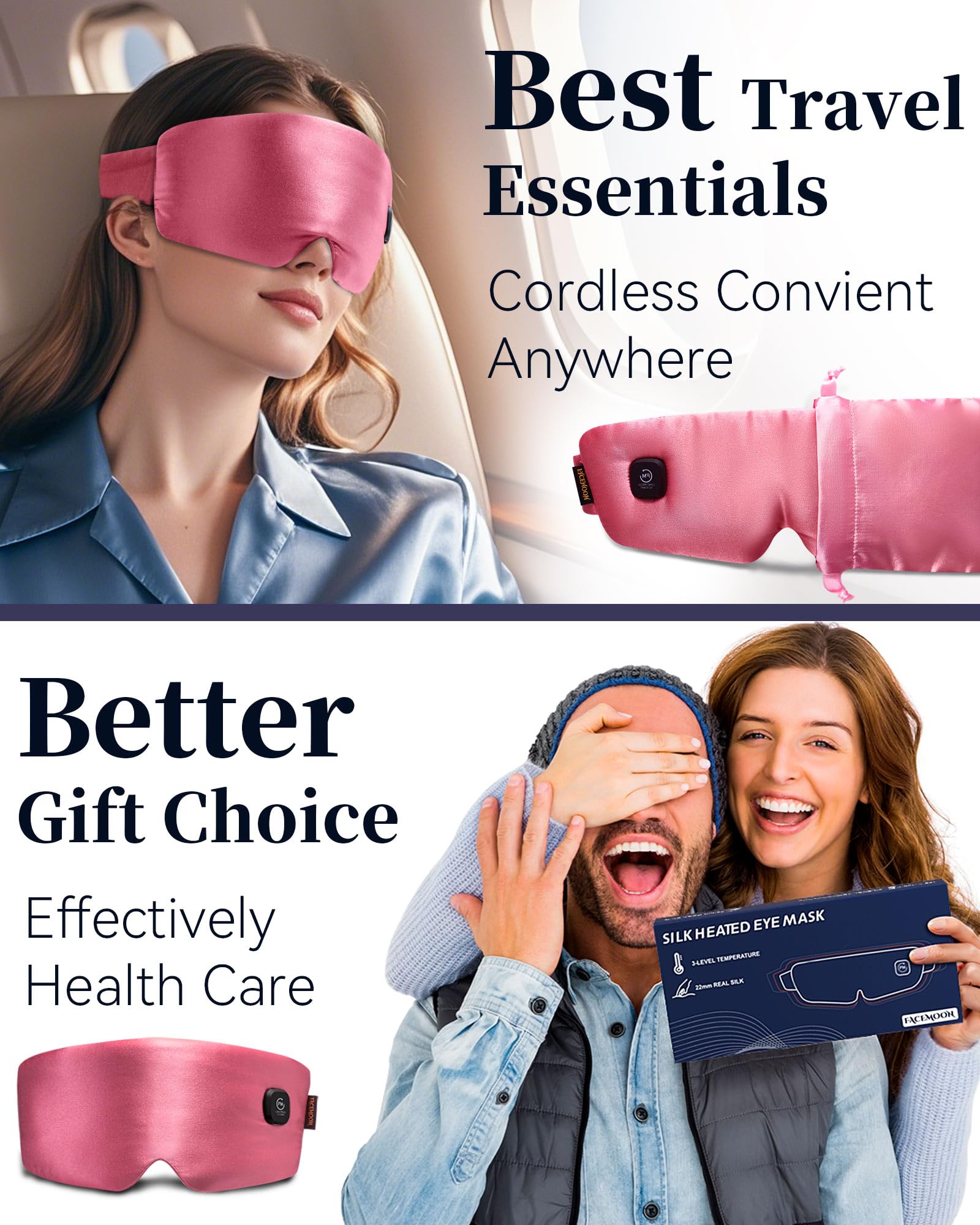 FACEMOON heated mask helps stye relief with warmth.
