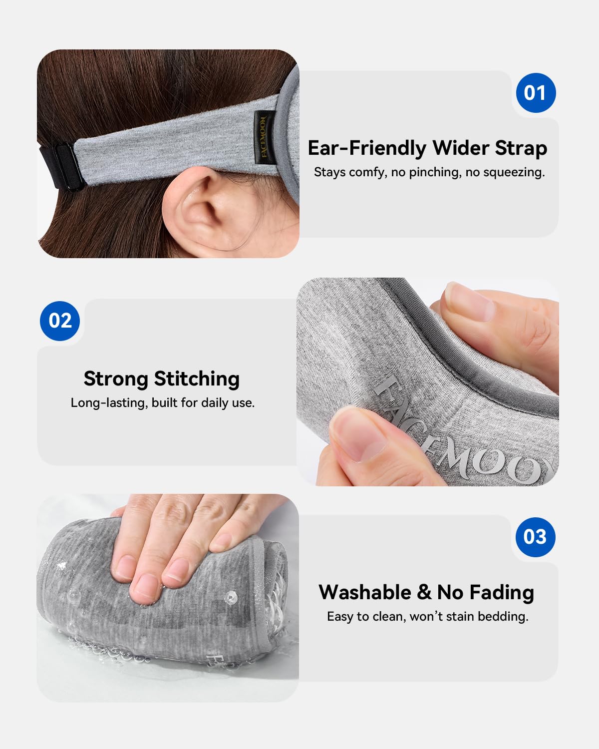 FACEMOON kit de viaje con tapones y funda incluida