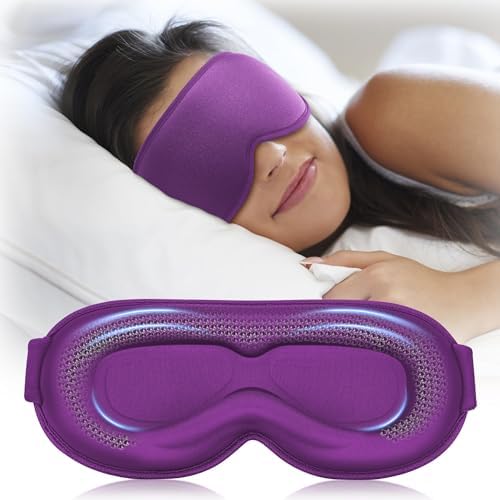 FACEMOON mascarilla ocular pesada para dormir profundo y relajante, enfoque en comodidad total.