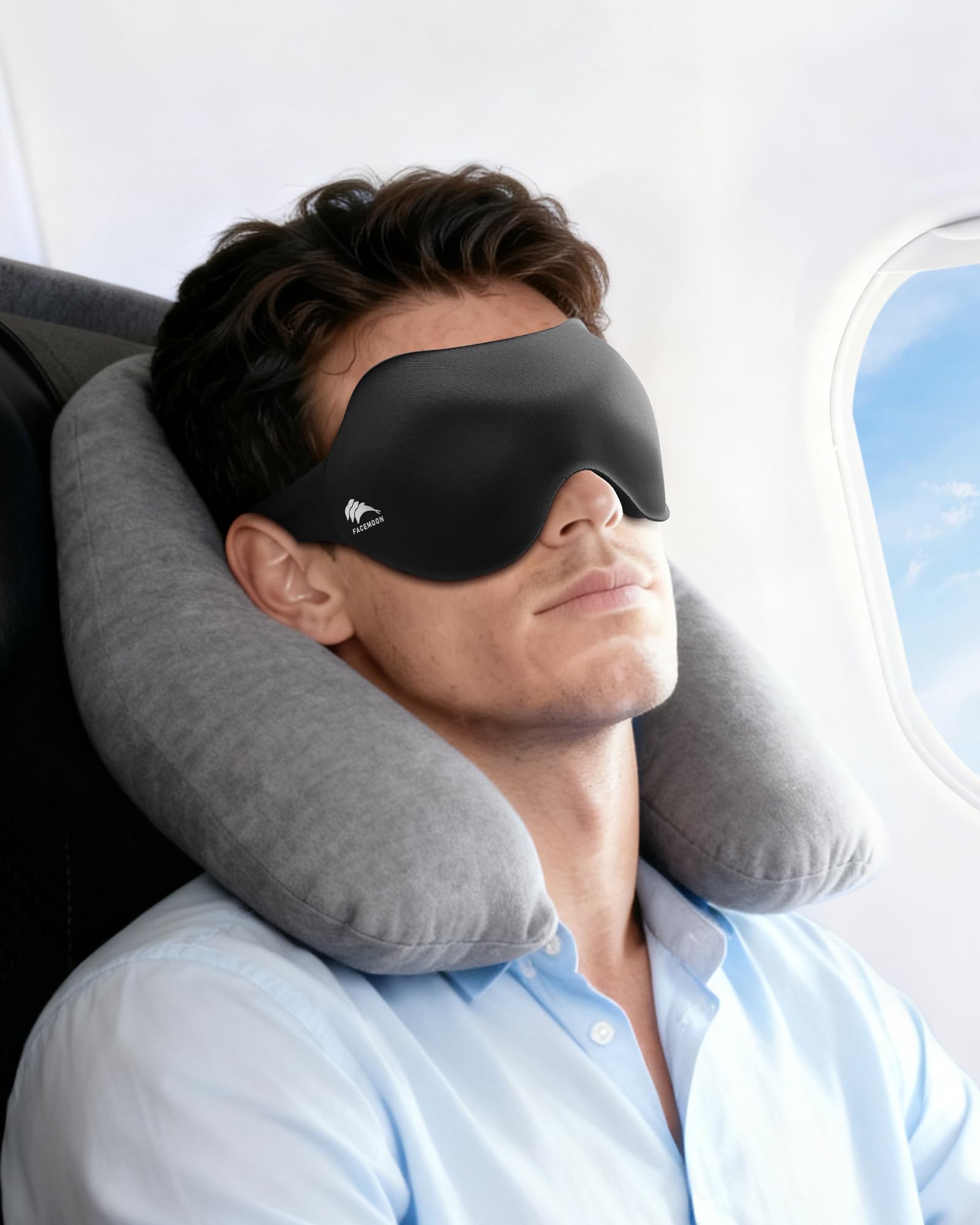 FACEMOON mascarilla para dormir de lado sin presión en ojos