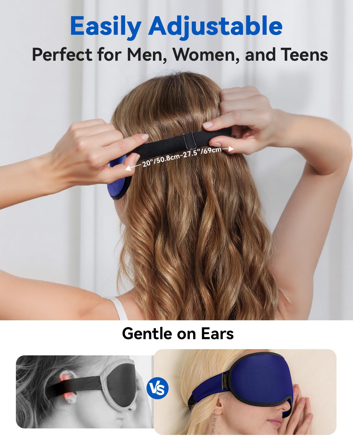FACEMOON Seamless Nose Bridge minimizes light gaps for uninterrupted rest