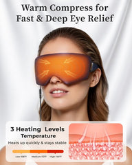 FACEMOON heated eye mask in use delivering steady warmth for relaxation