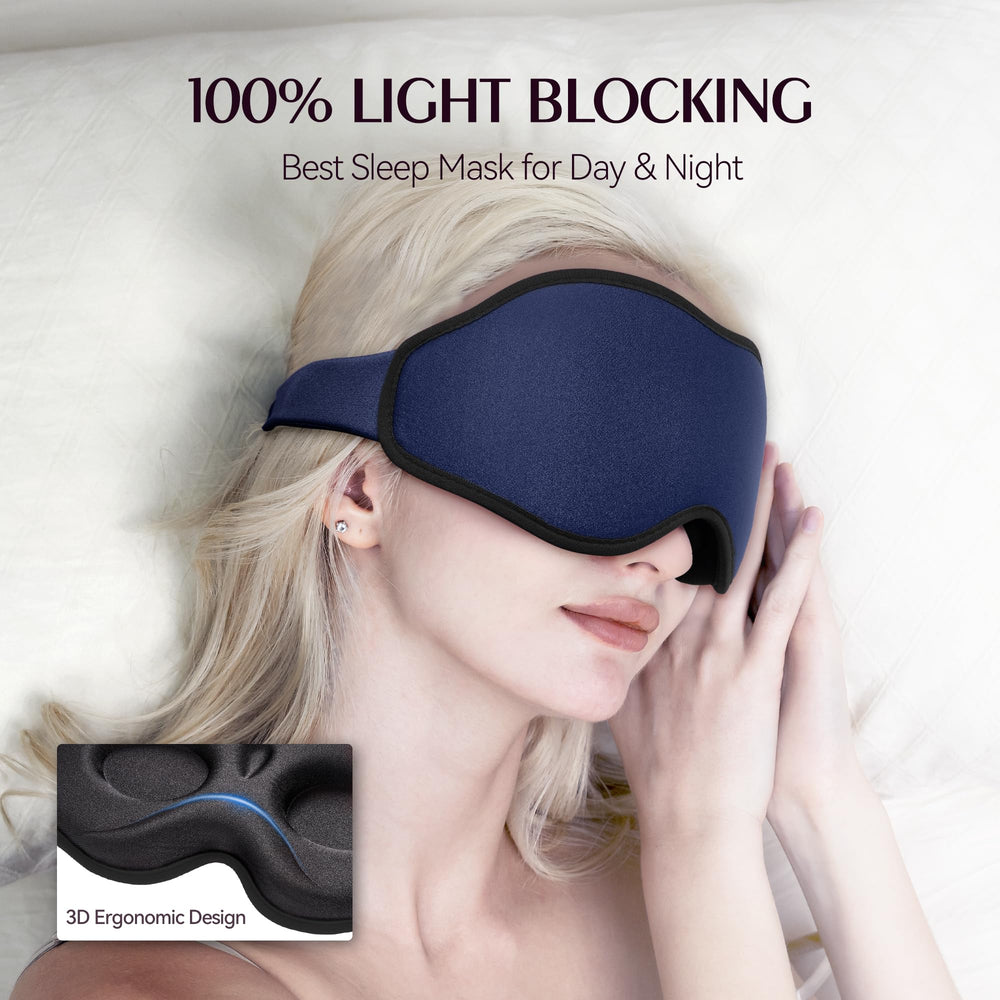 FACEMOON Sleep Mask breathable fabric promotes cool, comfortable sleep.