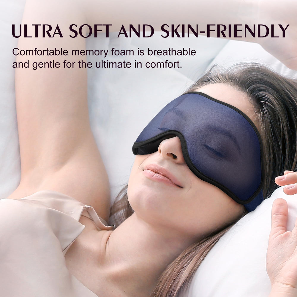 FACEMOON Sleep Mask nose-bridge design fits securely to the nose.