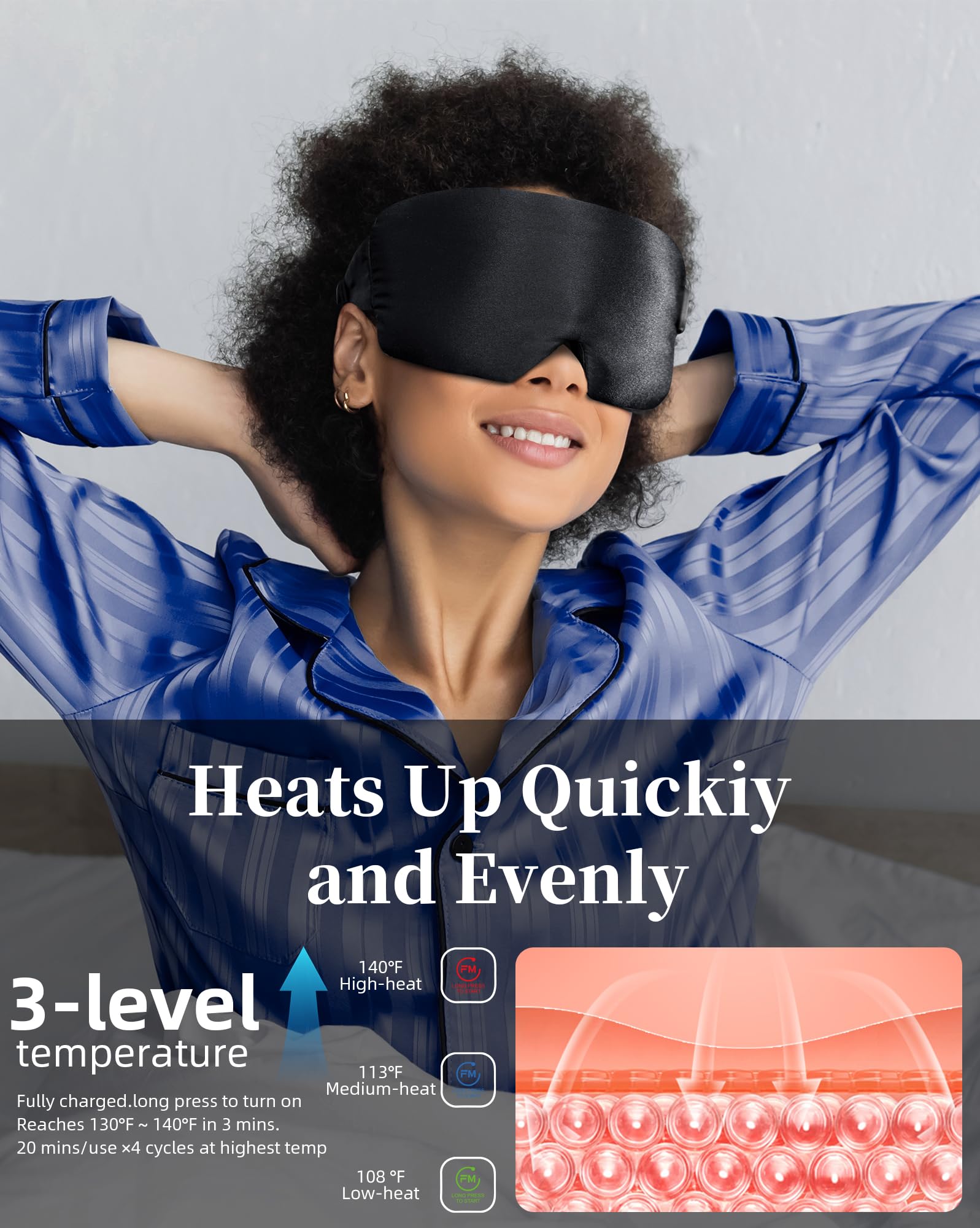 FACEMOON three heat settings for customizable comfort during use.
