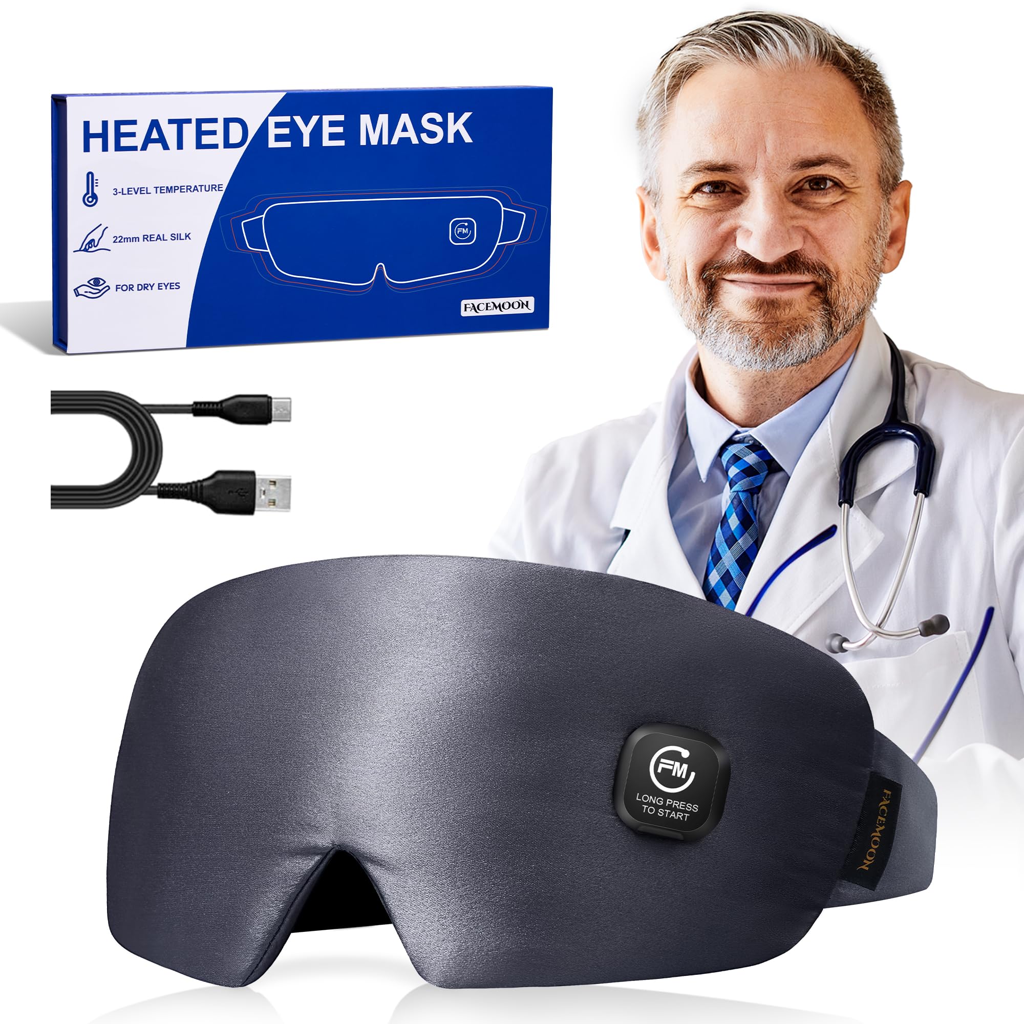 FACEMOON Washable silk shell keeps the mask clean for daily use
