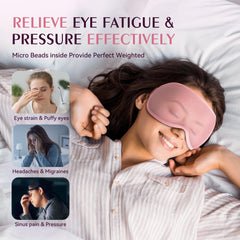 FACEMOON weighted eye mask side view ideal for travel and relaxation