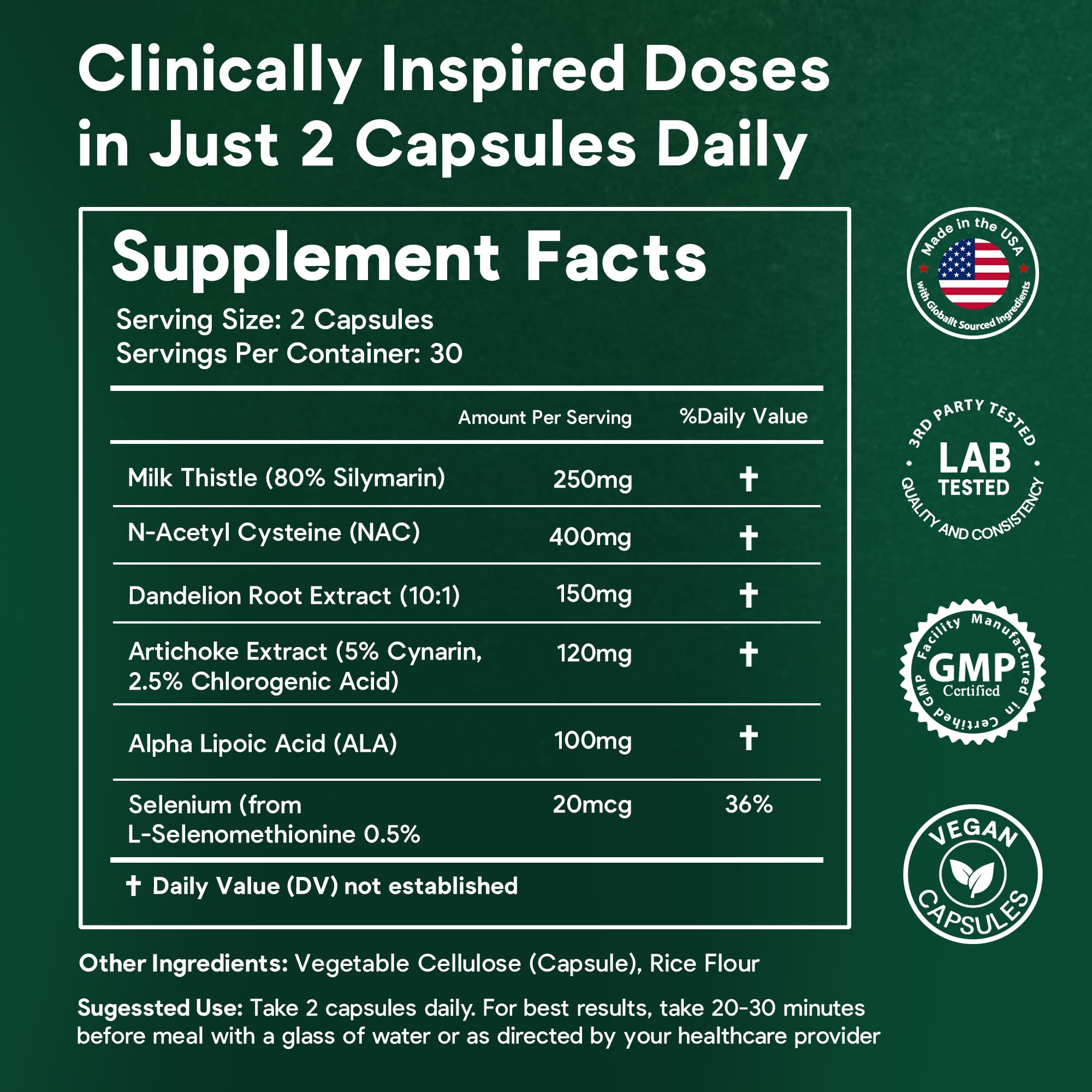 Facime liver cleanse bottle labeled Made in USA for premium quality.