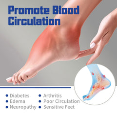 Facool Diabetic Crew Socks wide-foot design offers gentle space and easy handling.
