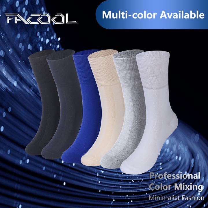 Facool color variety of socks offers style with comfort for all-day wear.