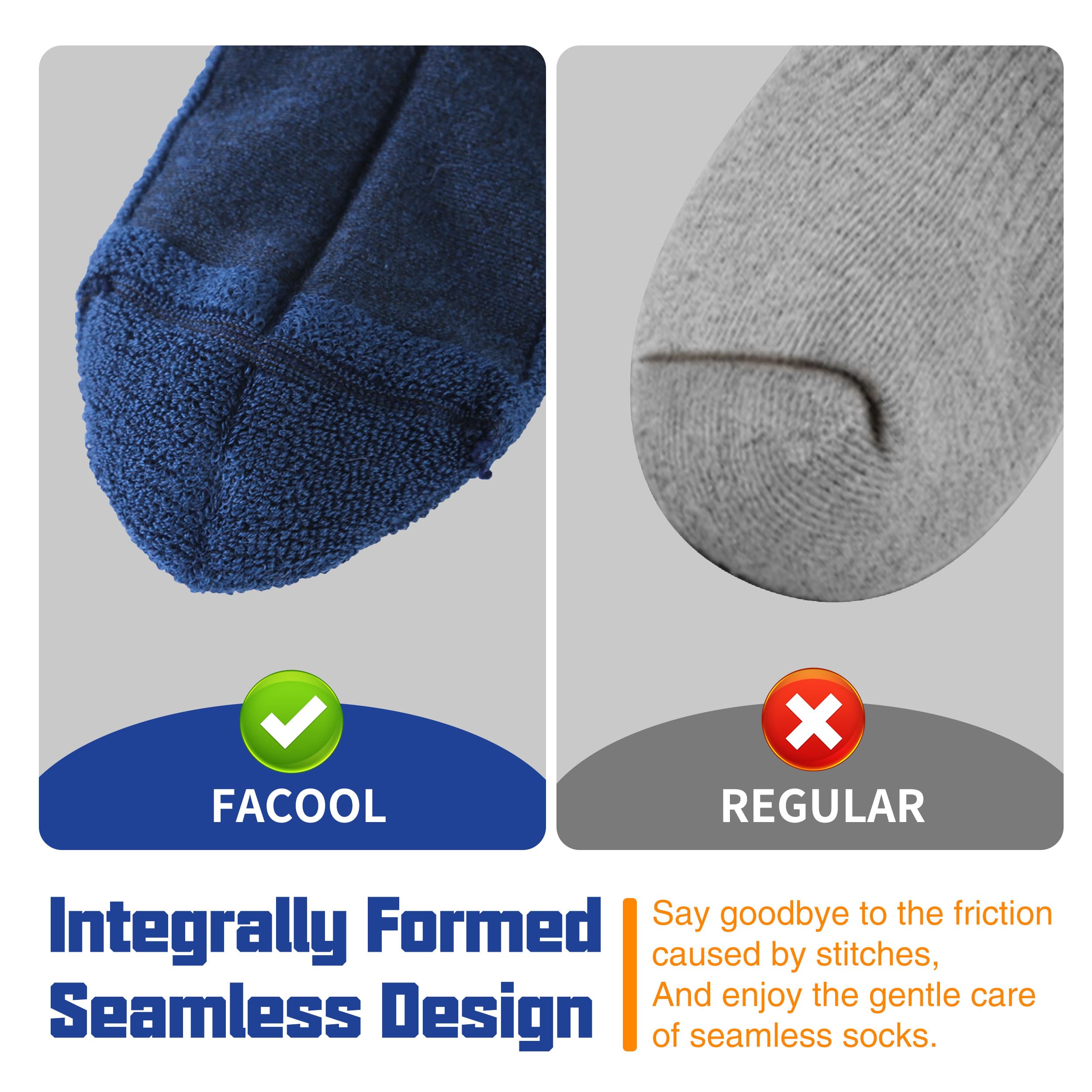 Facool lightweight, breathable diabetic socks for warm weather comfort.