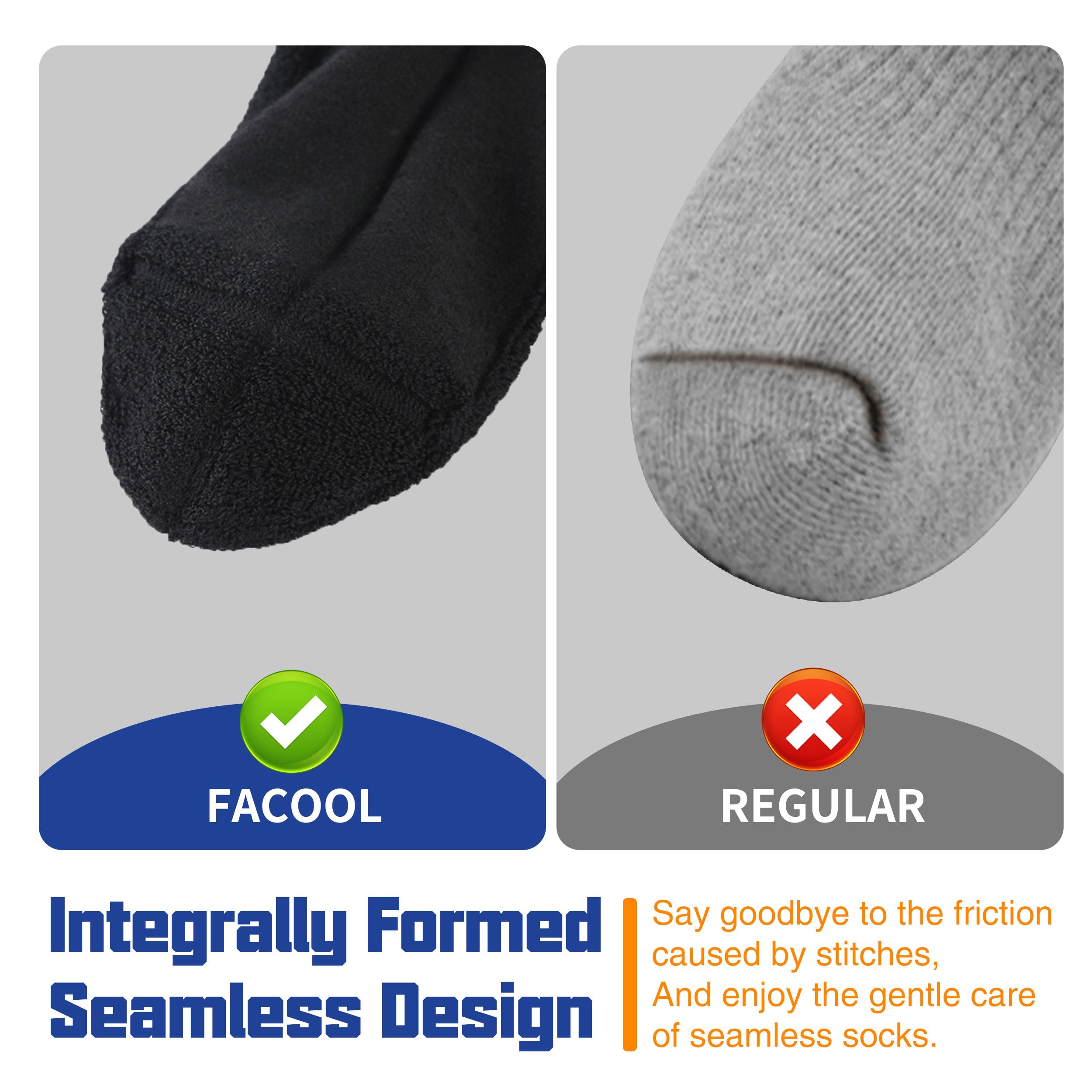 Facool diabetic socks for men three-pack, economical everyday wear.