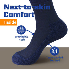 Facool merino-wool diabetic socks offer breathable comfort year-round.