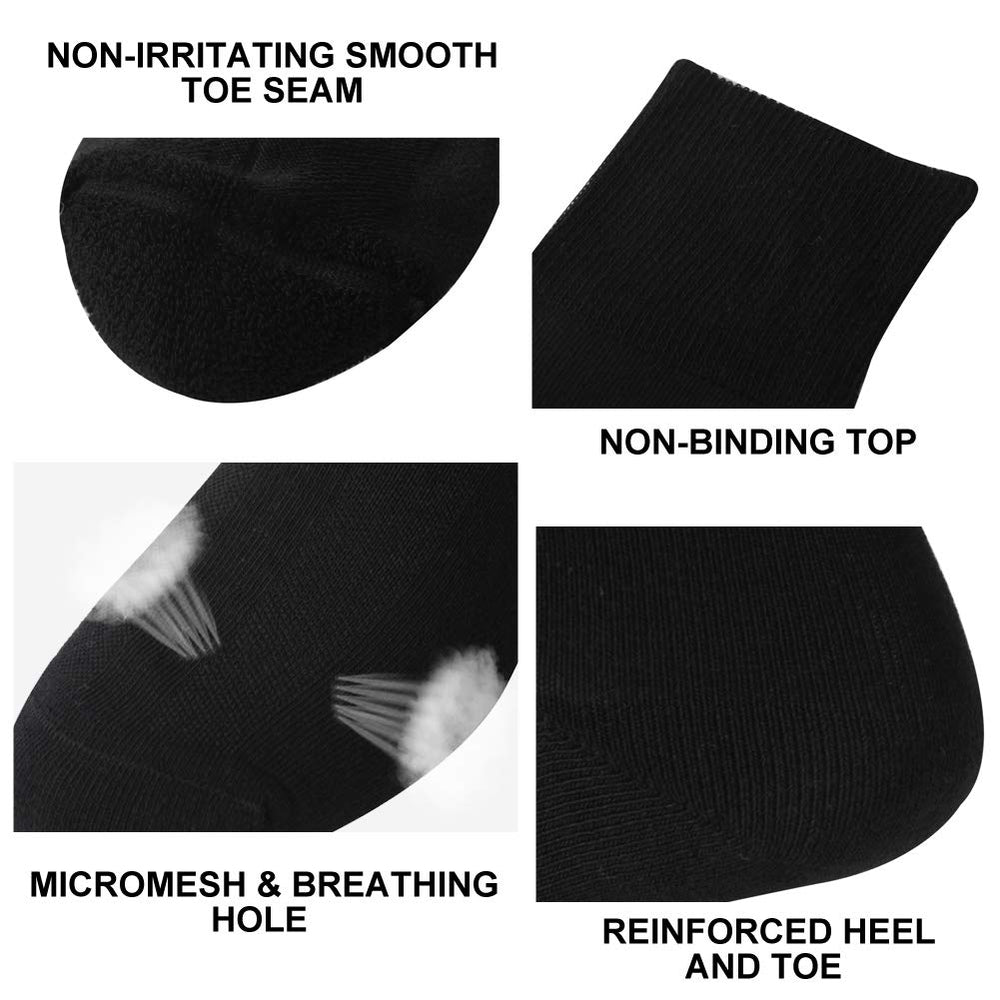 Facool diabetic socks mesh-ventilation panel keeps feet cooler and odors down all day.