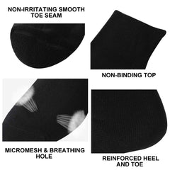 Facool diabetic socks mesh-ventilation panel keeps feet cooler and odors down all day.