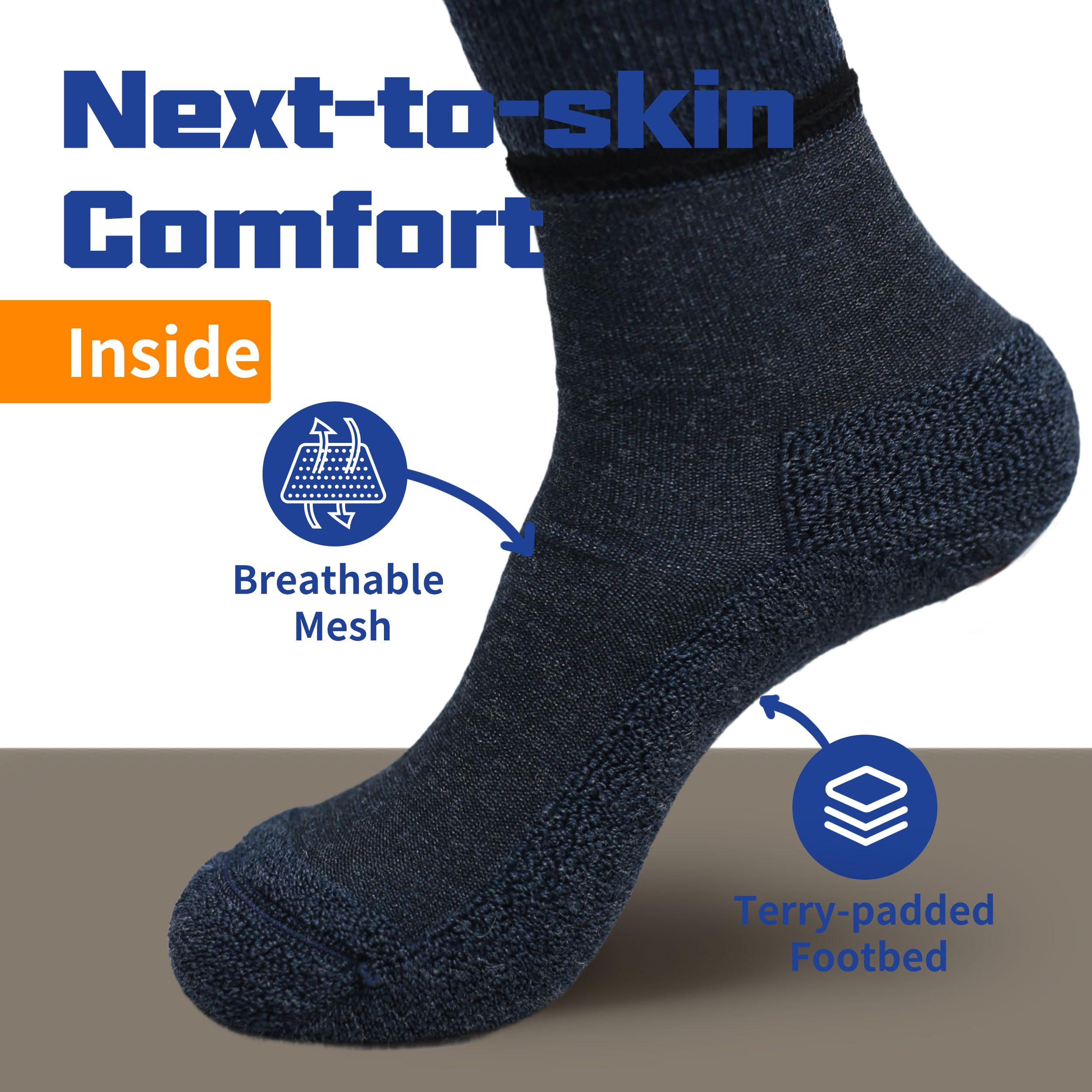 Facool non-binding toe seam reduces irritation for daily comfort