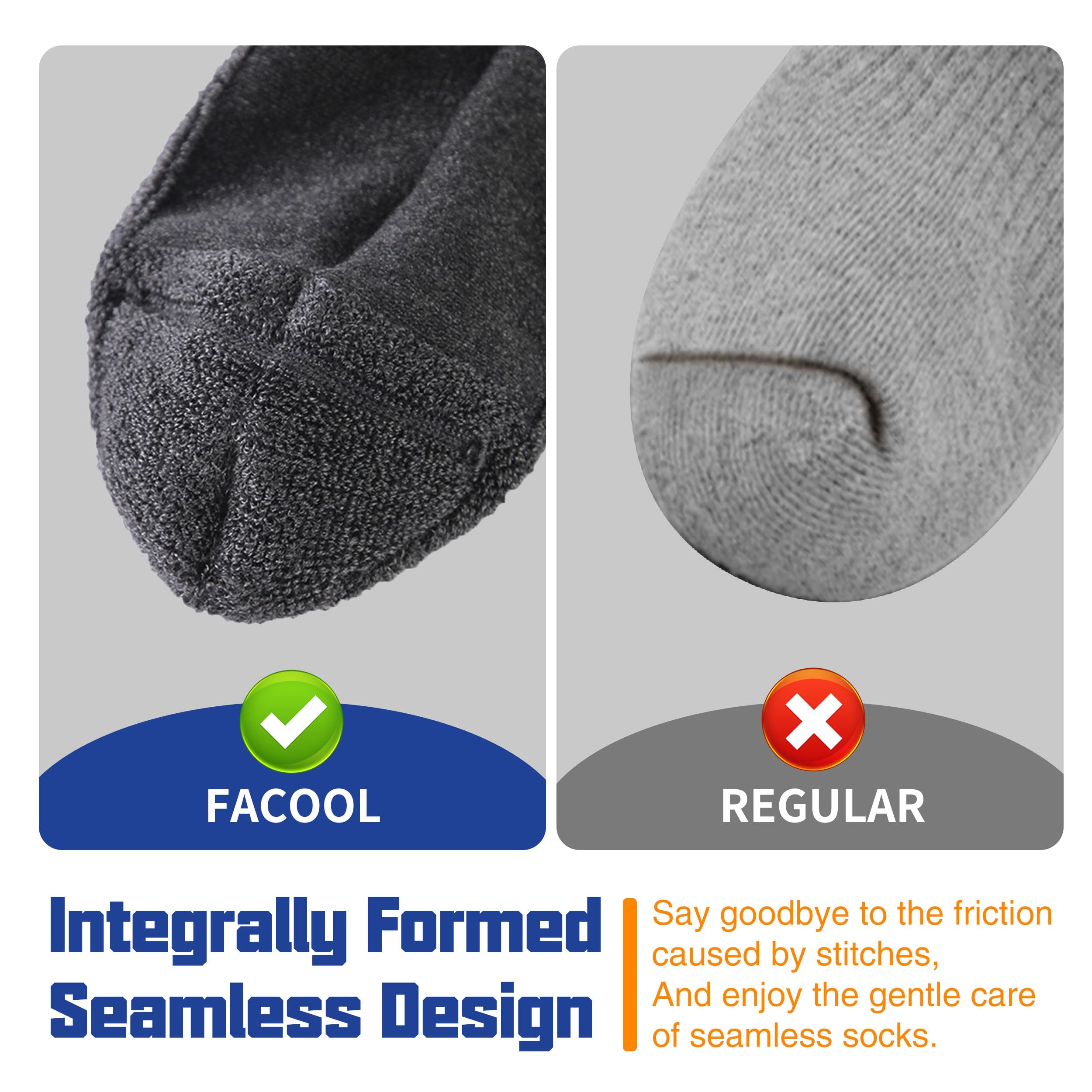 Facool relaxed top diabetic sock design stays up without constriction