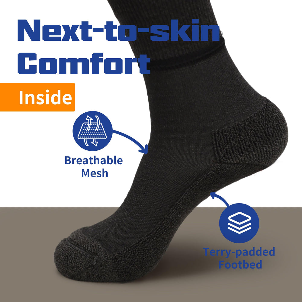 Facool seamless toe design reduces rubbing for gentle comfort.