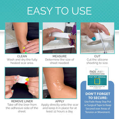 Fade Away silicone scar sheets reusable and thin for daily use.