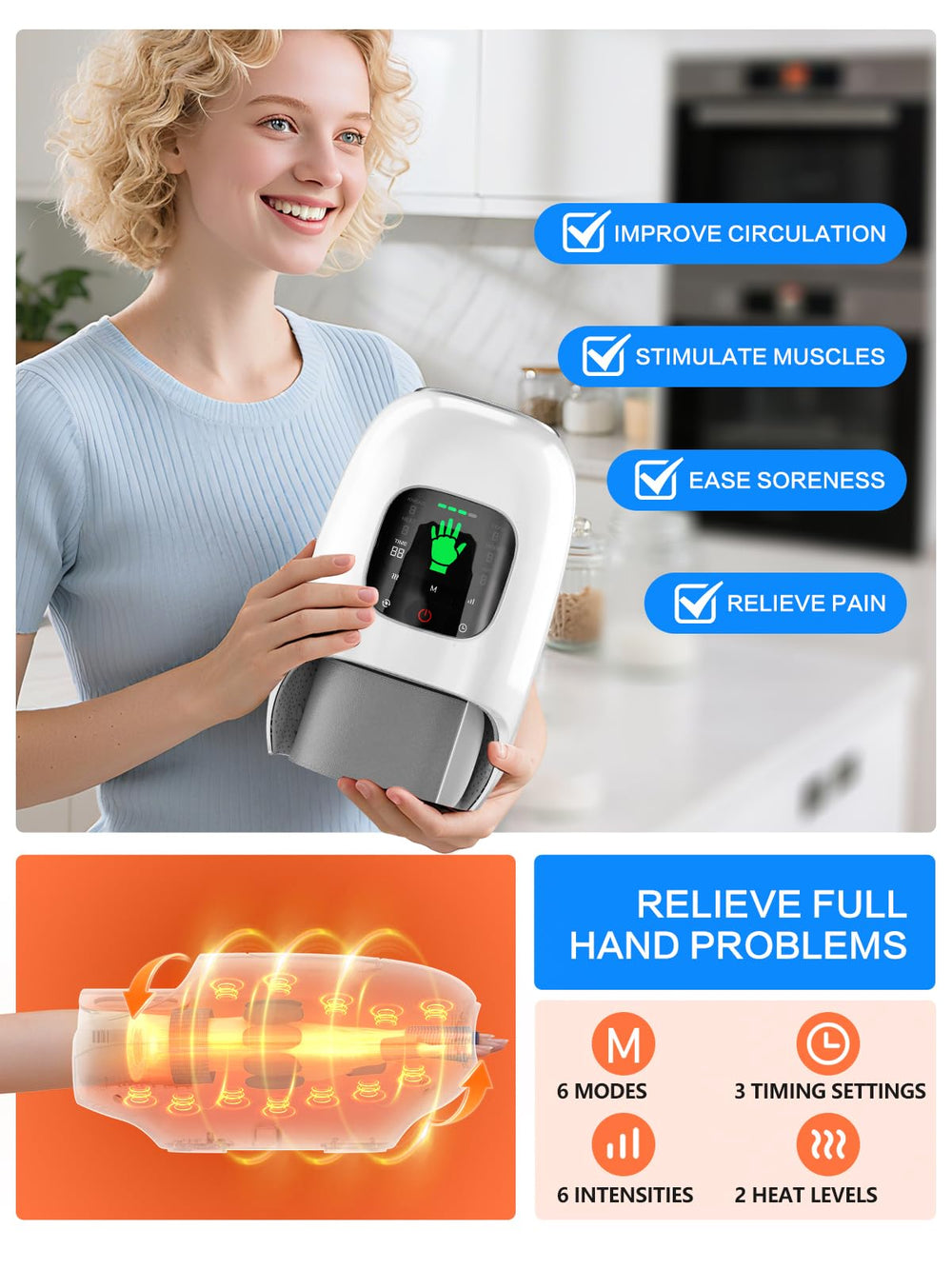 FadFun Hand Massager safety valve enabling safe operation