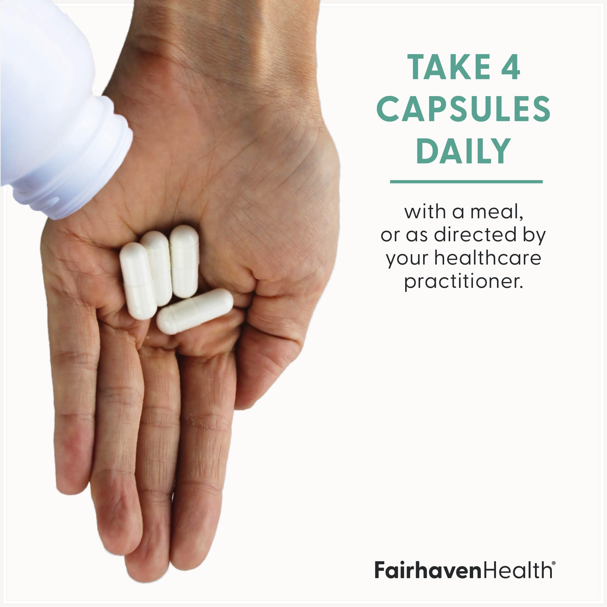 Fairhaven Health 40:1 ratio label close-up highlighting balanced formulation