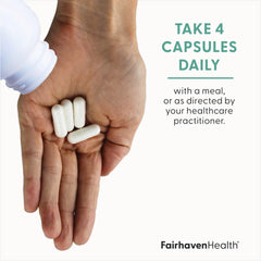 Fairhaven Health 40:1 ratio label close-up highlighting balanced formulation