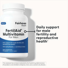 Fairhaven Health FertilAid for Men capsules shown for easy daily use