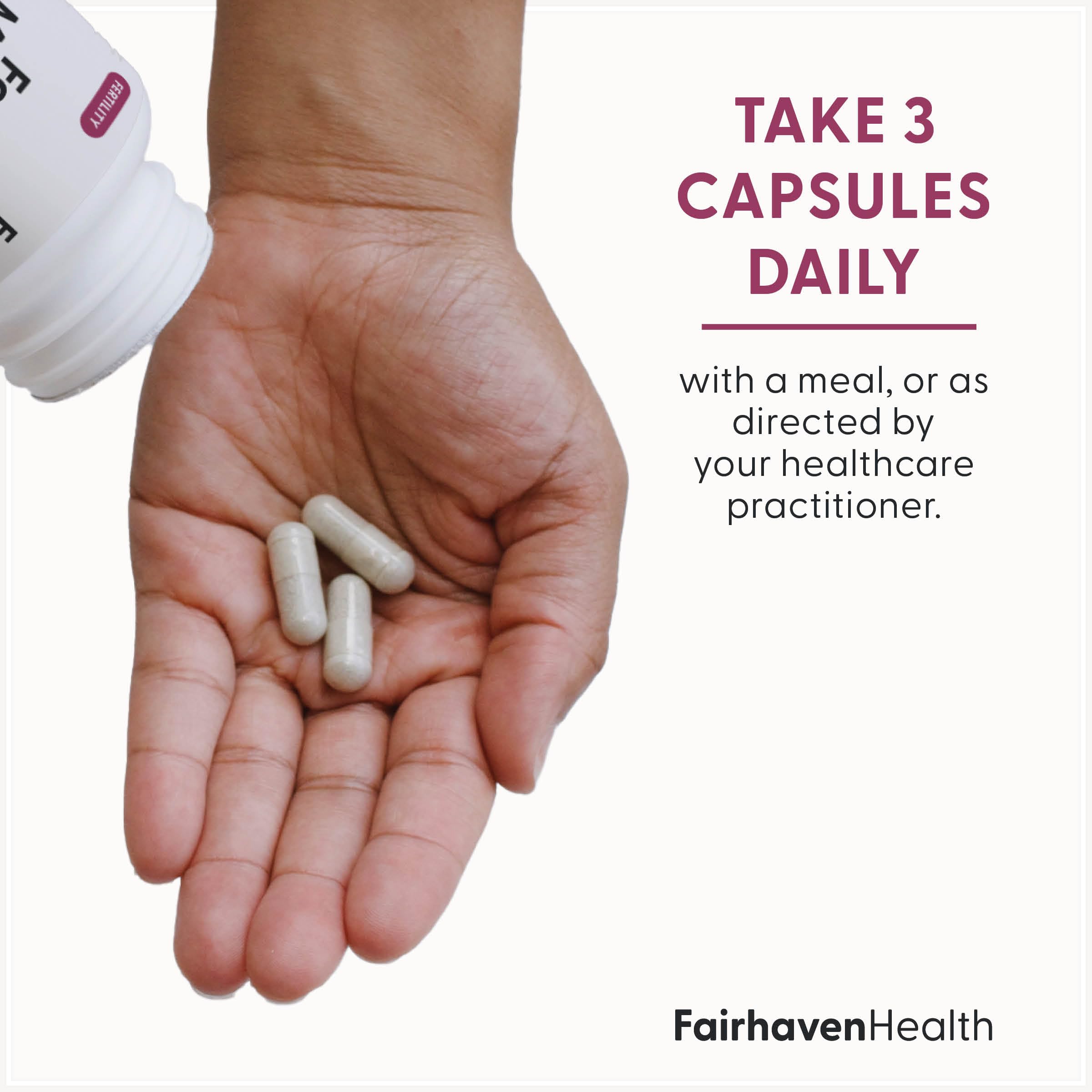 FertilAid for Women label closeup with nutrient details