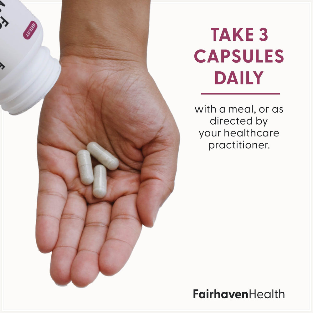 FertilAid for Women label closeup with nutrient details
