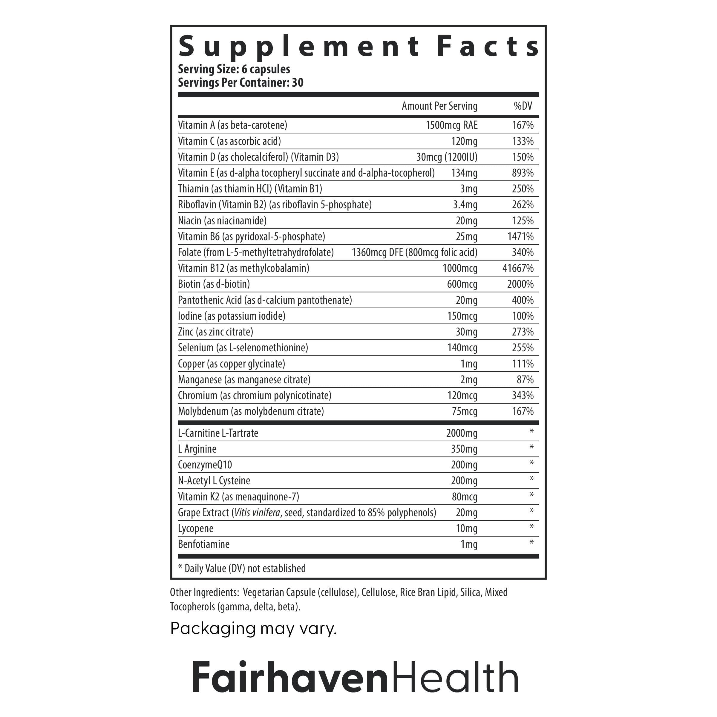 FH Pro Men label detail featuring vegan, allergen-free formula