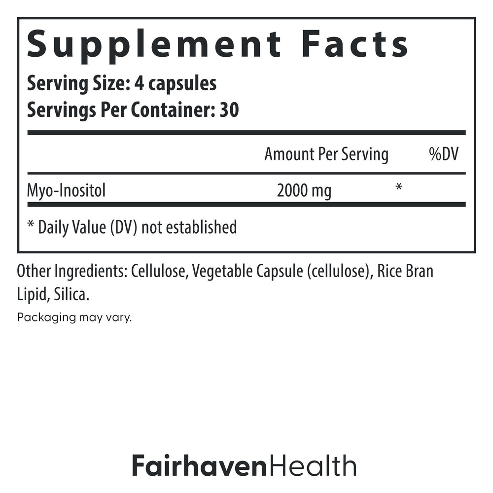 Fairhaven Health Myo-Inositol daily-use visual for routine supplementation.