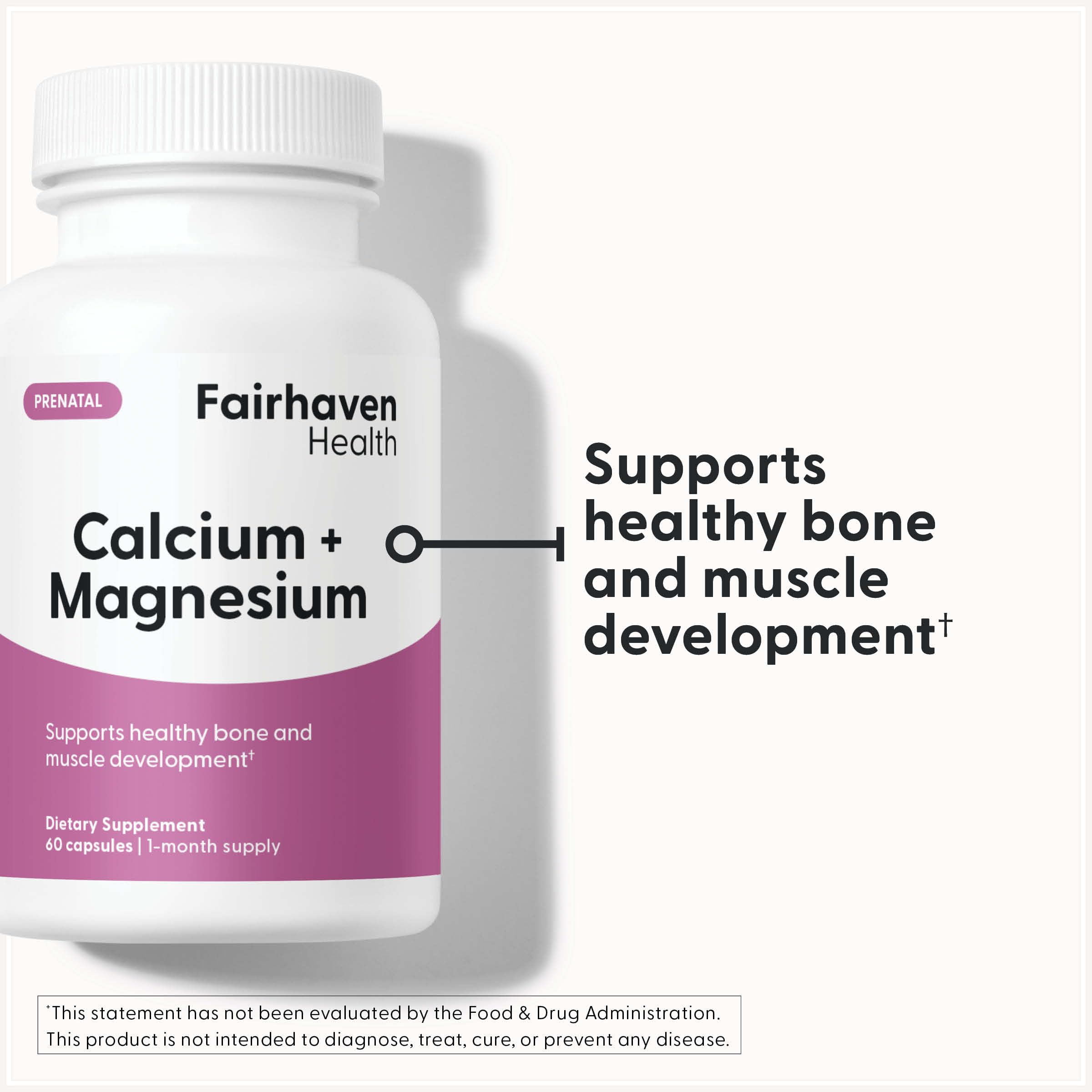 Fairhaven Health Peapod Cal-Mag capsules offer dairy-free calcium and magnesium support.