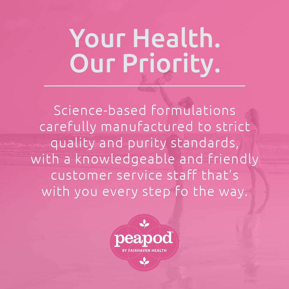 Made in USA Peapod label with third-party testing badge.