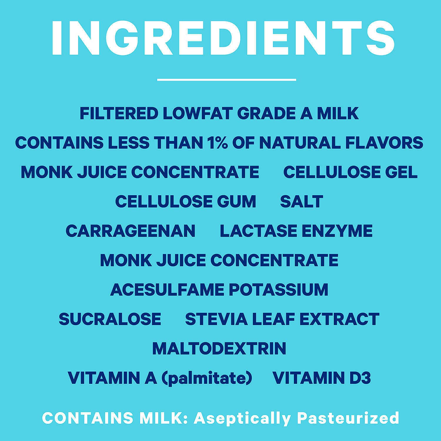 Fairlife Nutrition Plan vanilla nutrition panel shows 30g protein per serving