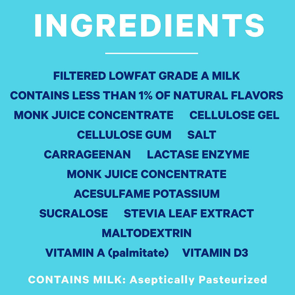 Fairlife Nutrition Plan vanilla nutrition panel shows 30g protein per serving