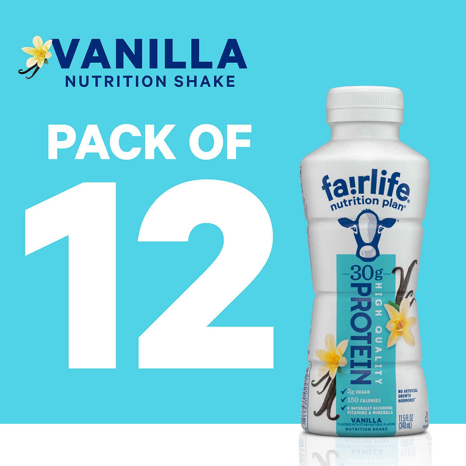 Fairlife Nutrition Plan vanilla on-the-go bottle highlights grab-and-go use