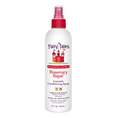 Fairy Tales Rosemary Repel bottle closeup, a kid-friendly detangling spray with fresh scent.