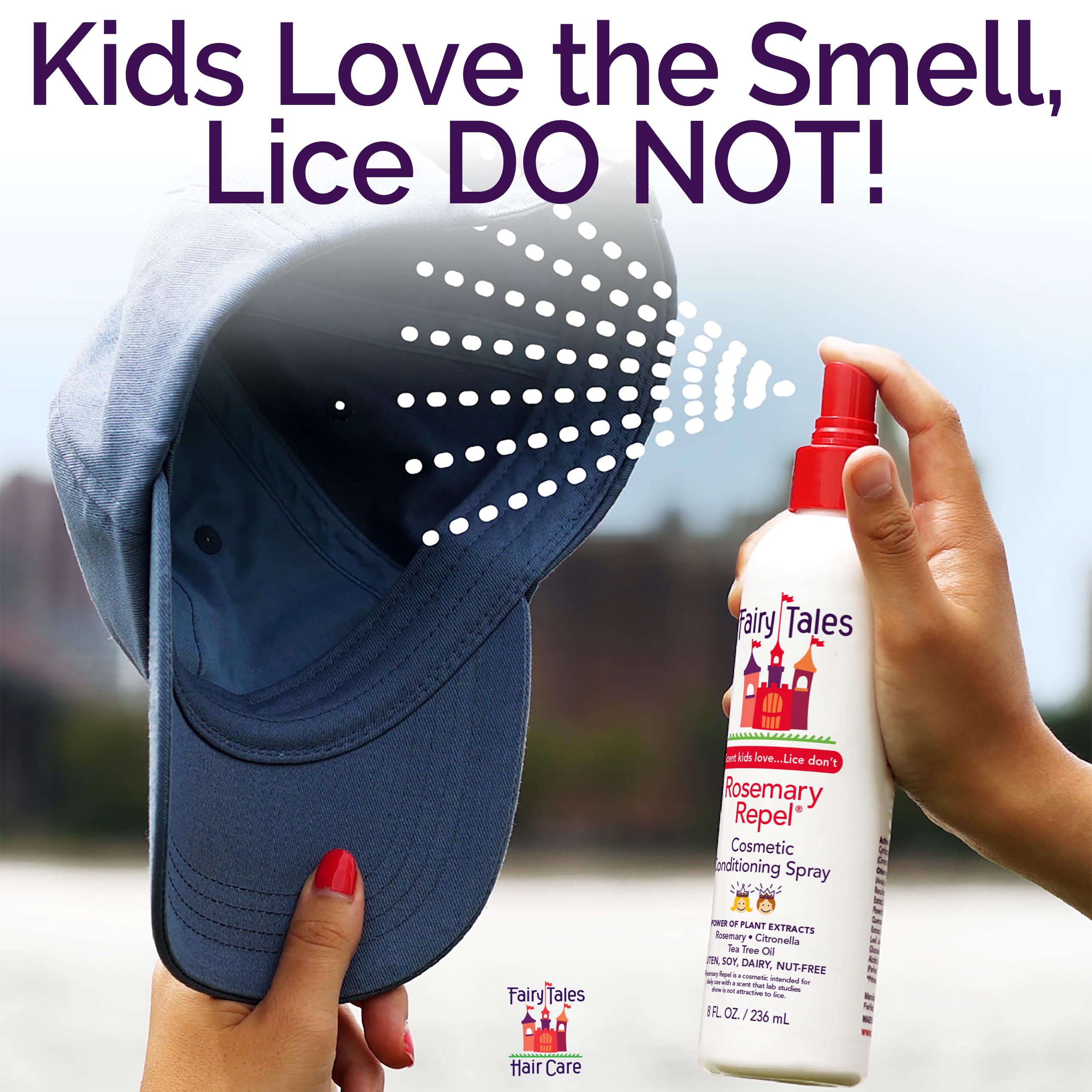 Fairy Tales Rosemary Repel aroma offers a refreshing kid friendly fragrance.