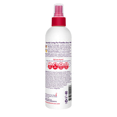 Fairy Tales Rosemary Repel spray application on damp hair for easy detangling.