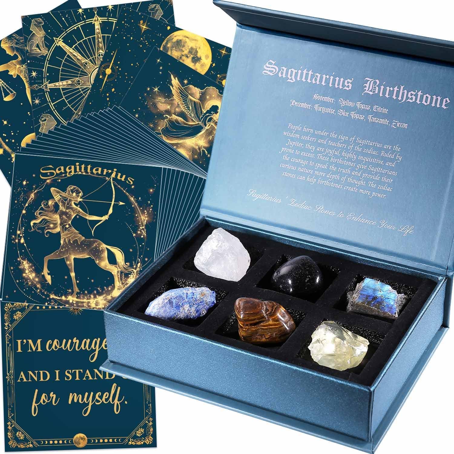 Faivykyd Sagittarius crystal set ready for birthday energy and focus.