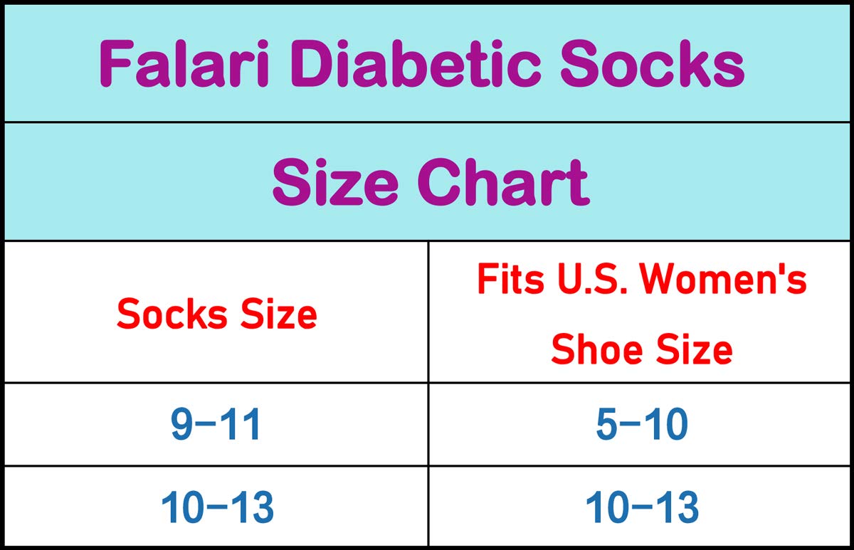 Falari Women Diabetic Socks in breathable cotton crew provide daily softness.