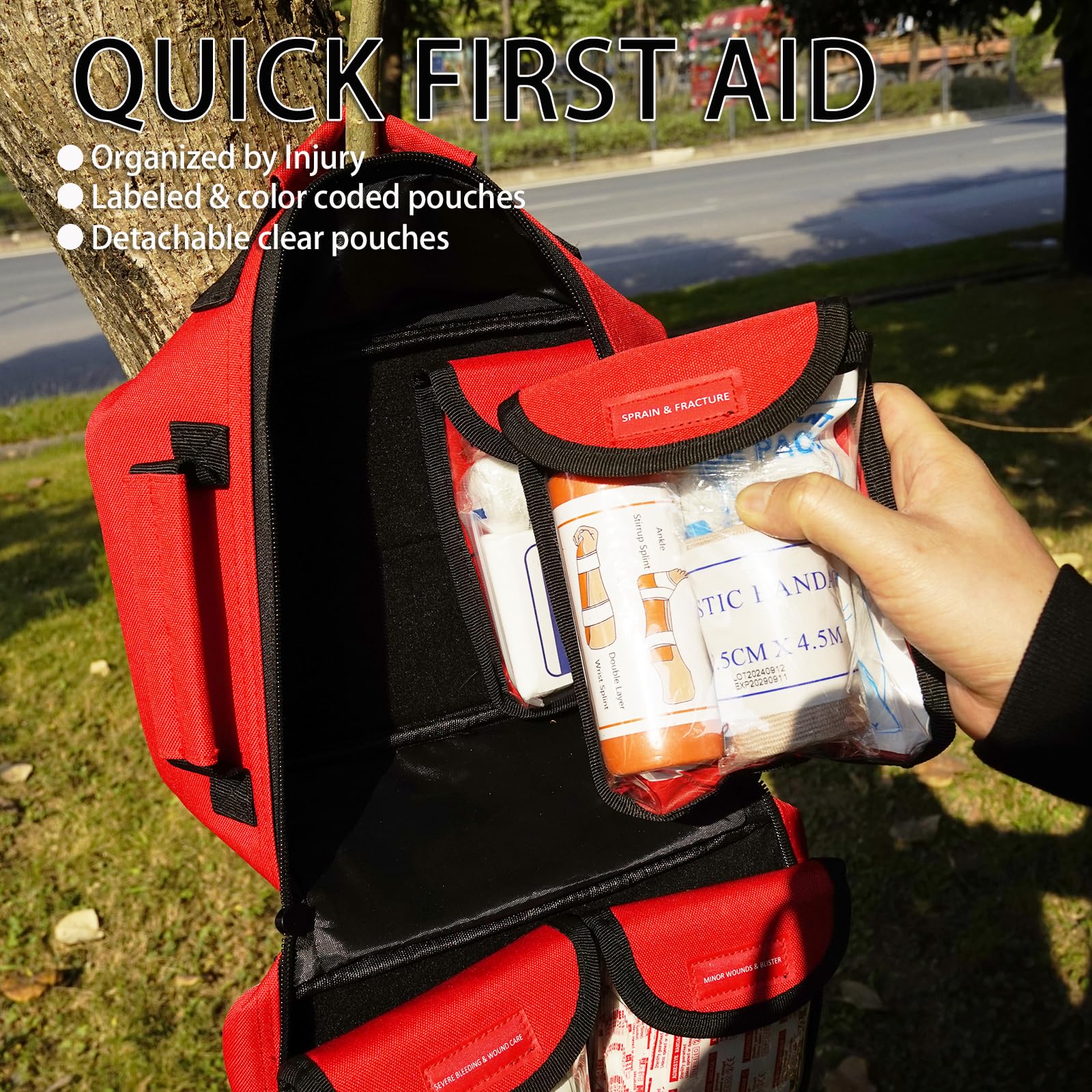 Falcon Rescue dual-handle design for easy carrying in emergencies.