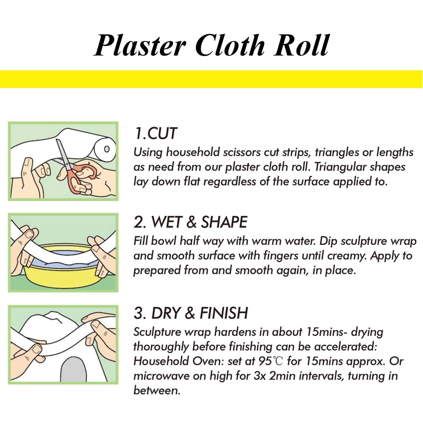 Falling in Art plaster roll creating texture for scenery in crafts