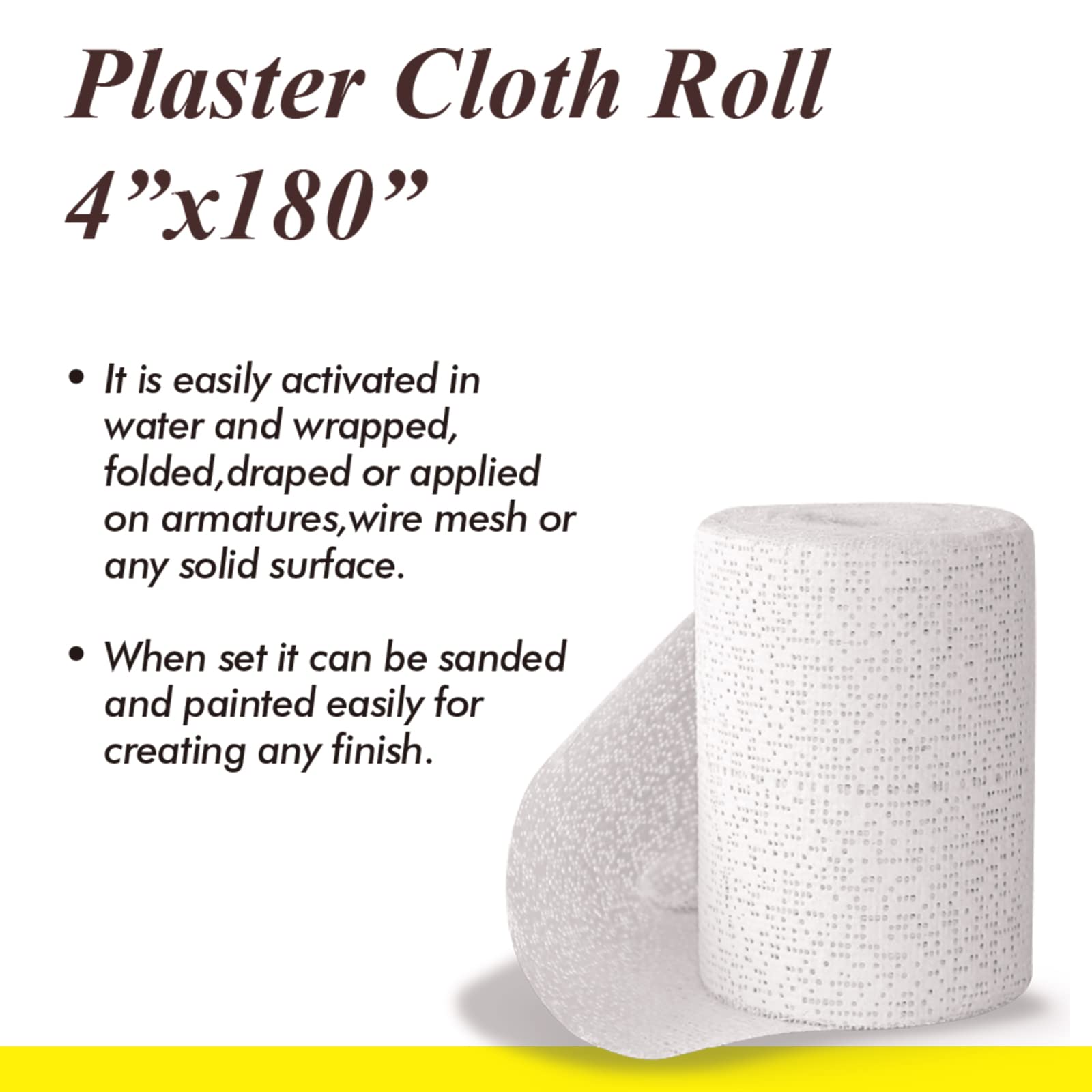 Falling in Art plaster roll body casts for arms and legs, showcasing casting potential.