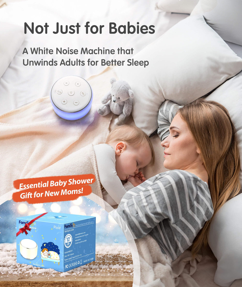 FamiSym travel-friendly sleep machine for home and on the go.