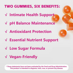 FANCYENERGY Premium Feminine Balance Gummies packaging emphasizes vegetarian ingredients for clean supplementation.