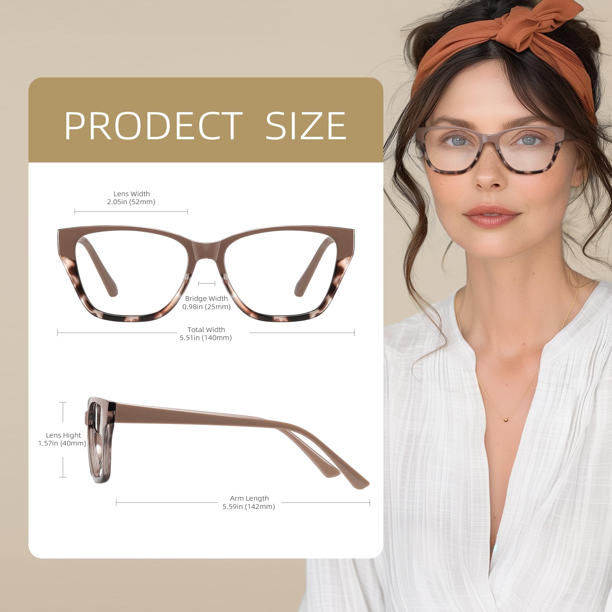 FancyFlower women's cat-eye silhouette flatters facial features for a feminine look.